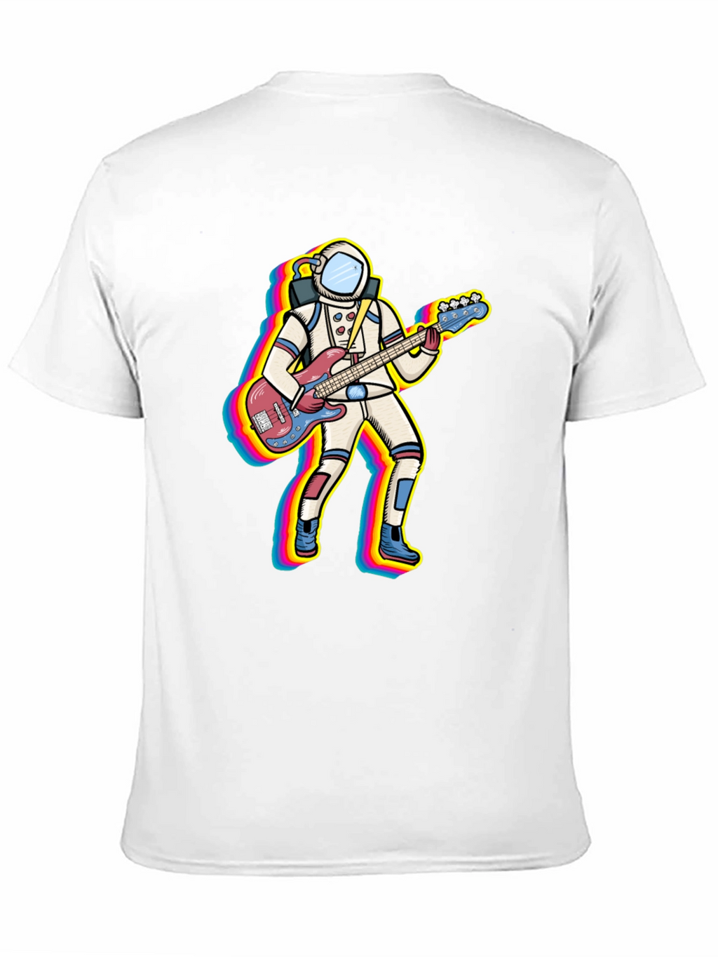 Astronaut Bass Guitar Player Graphic T-Shirt