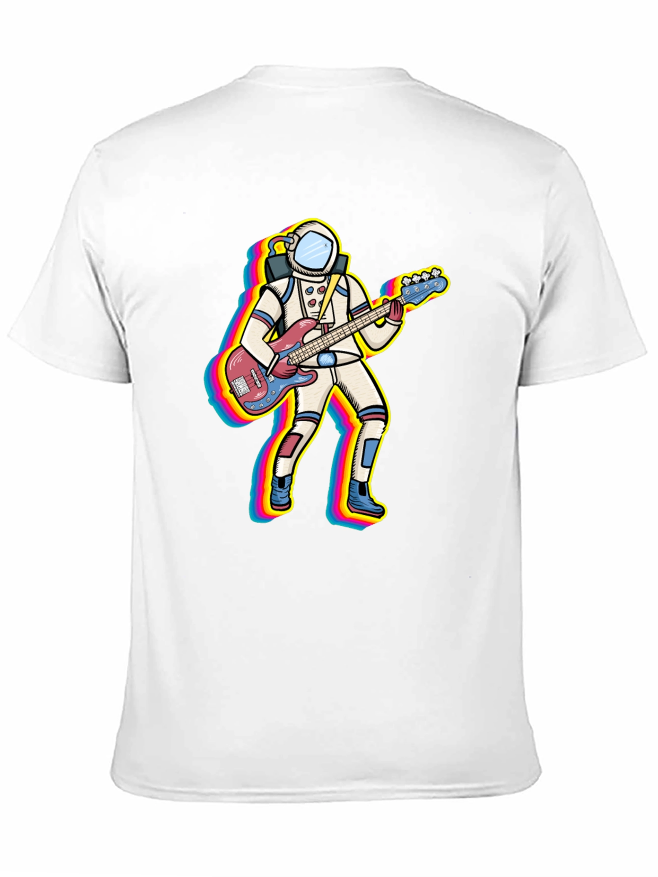 Astronaut Bass Guitar Player Graphic T-Shirt