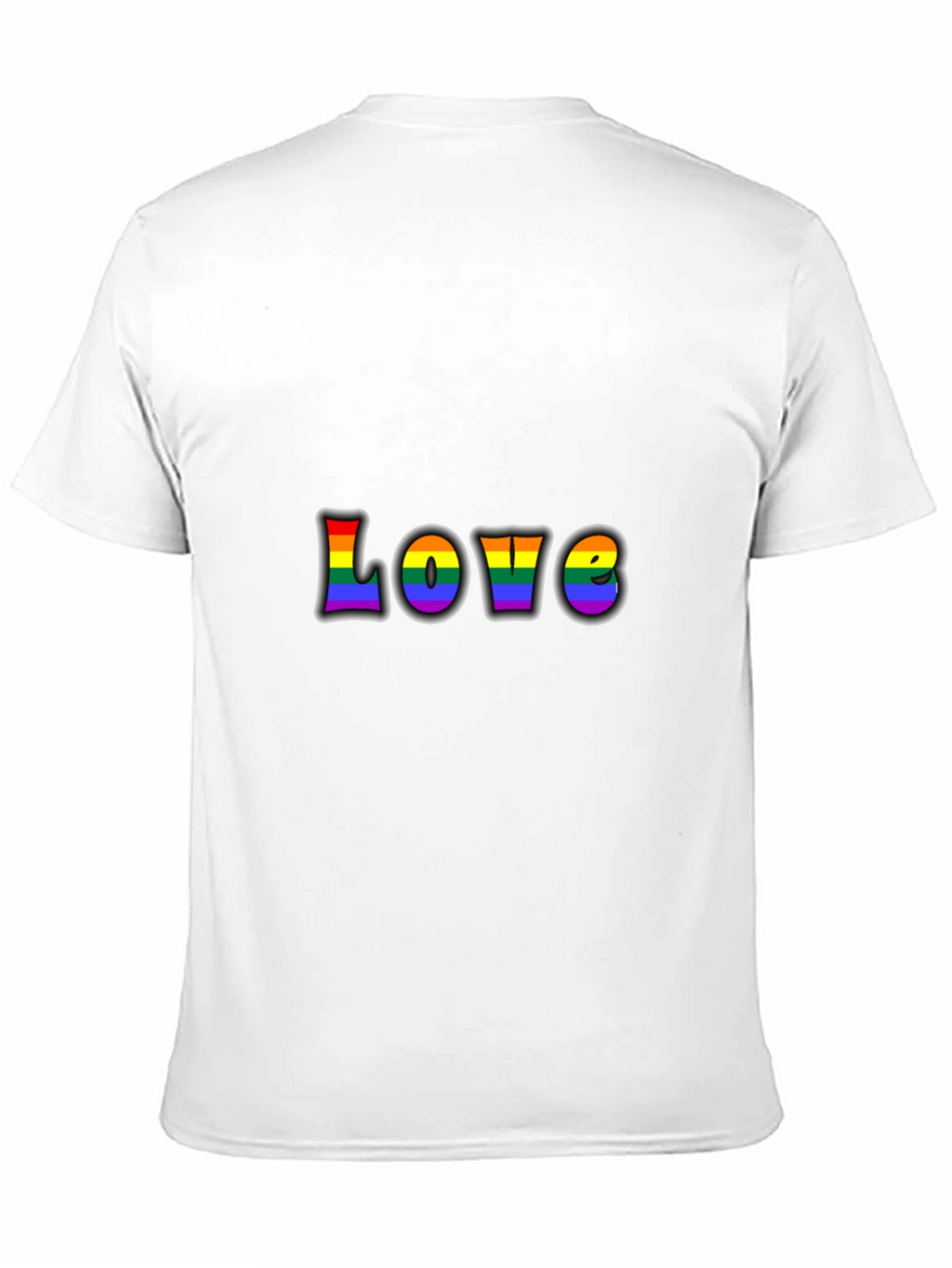 Rainbow LOVE Graphic Black T-Shirt