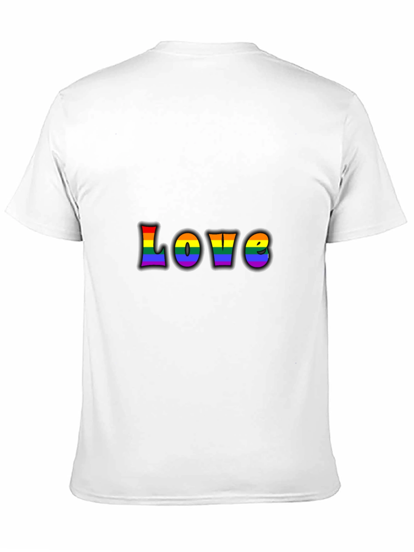 Rainbow LOVE Graphic Black T-Shirt