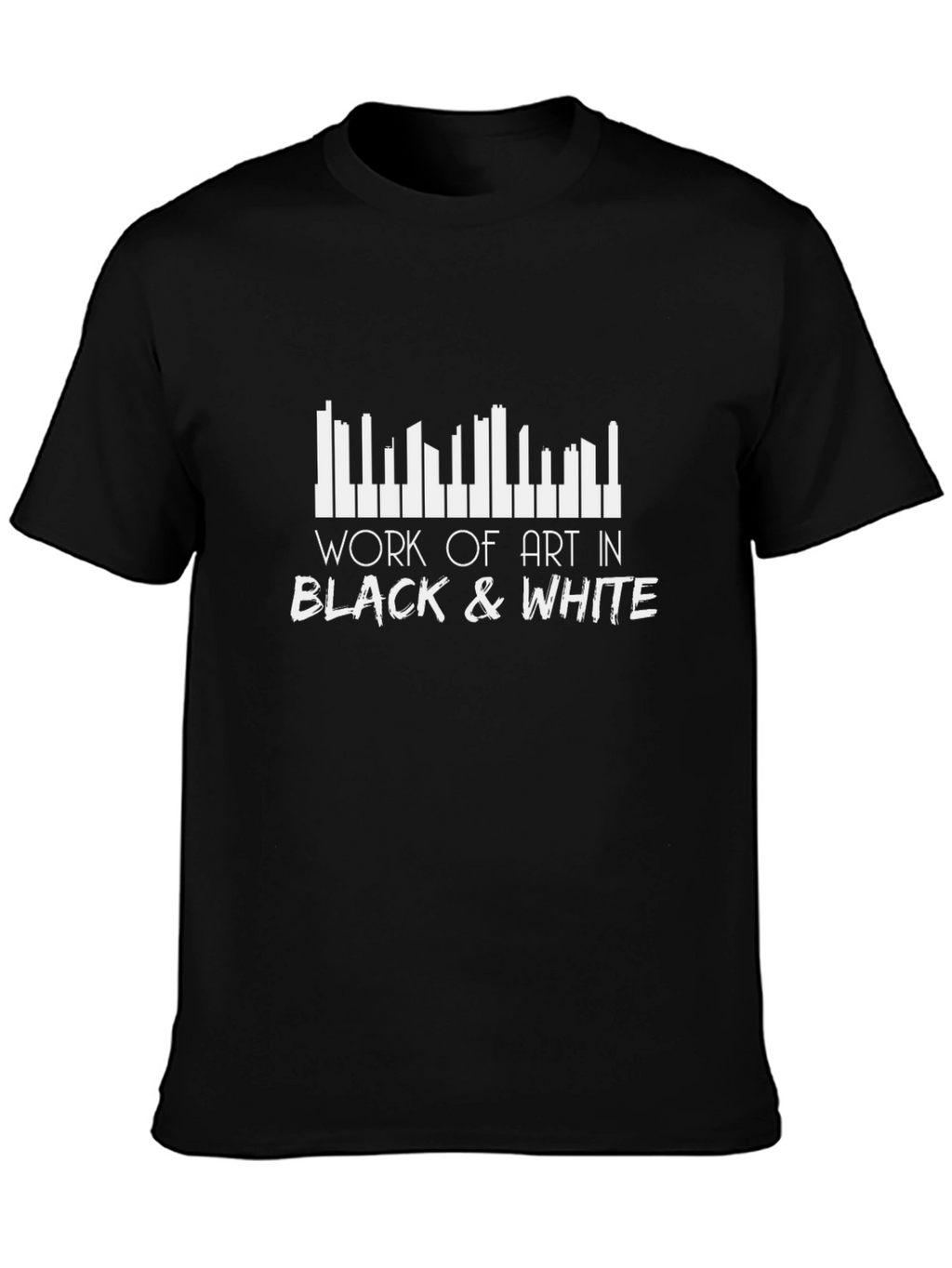 Work of Art Piano Keys Black T-Shirt