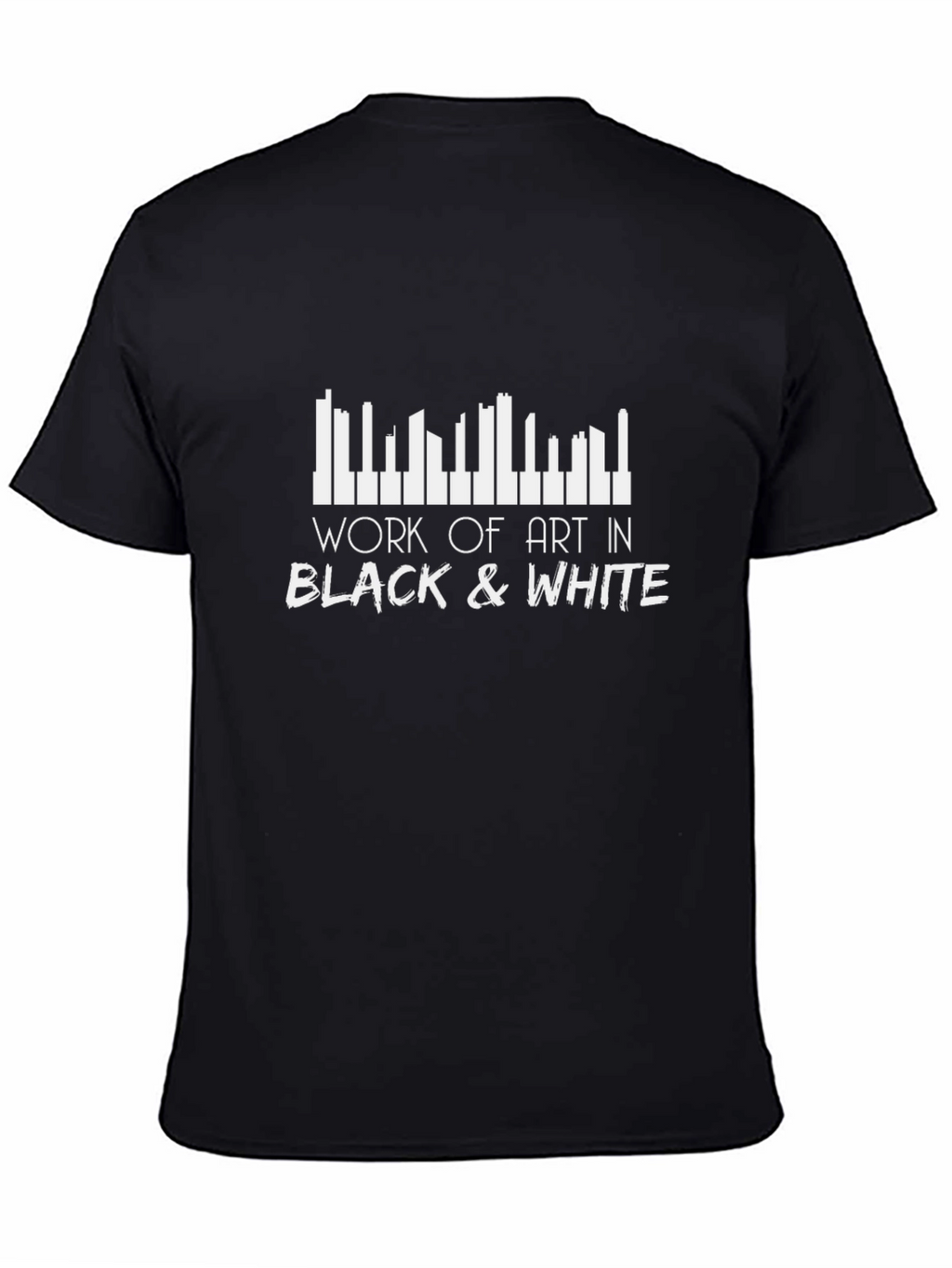 Work of Art Piano Keys Black T-Shirt