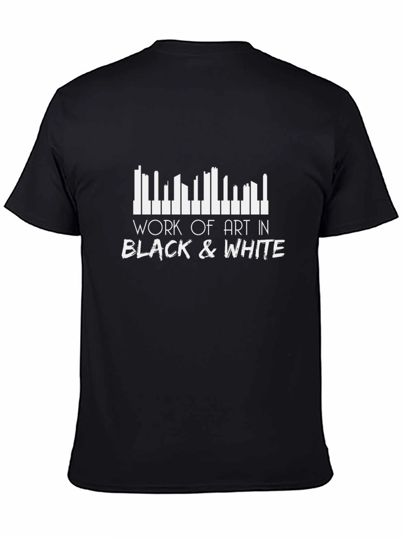 Work of Art Piano Keys Black T-Shirt