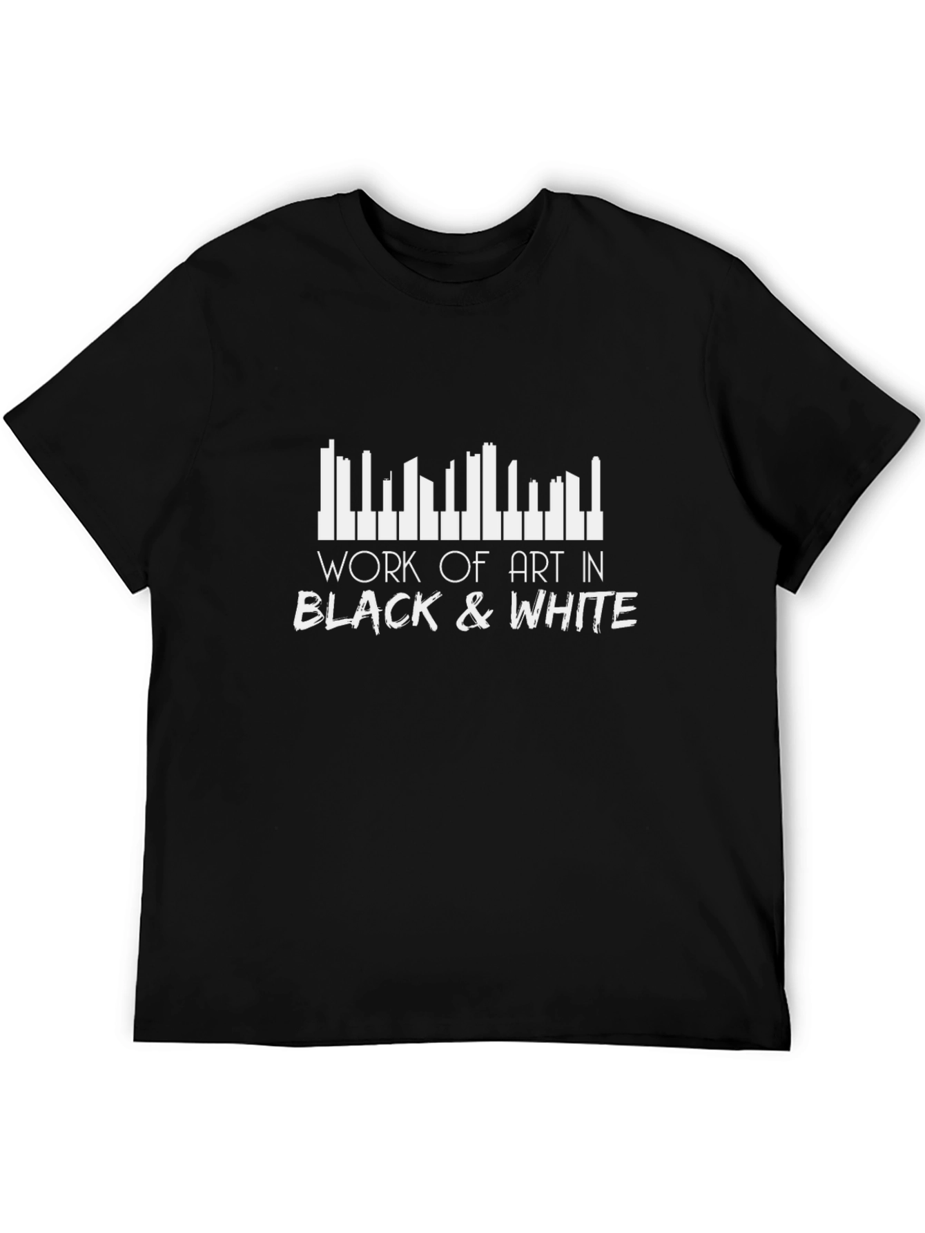 Work of Art Piano Keys Black T-Shirt