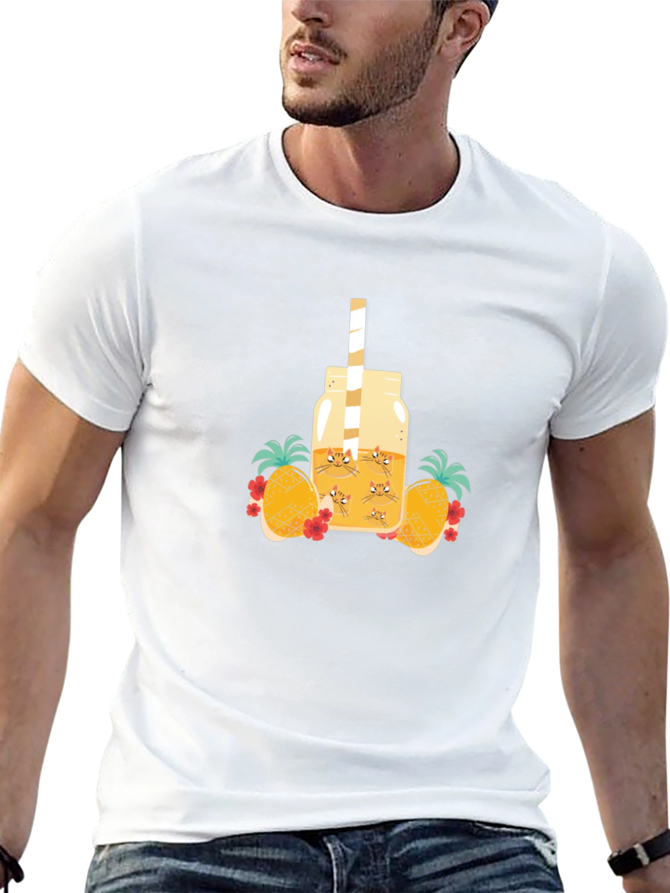 Pineapple Juice Cat T-Shirt