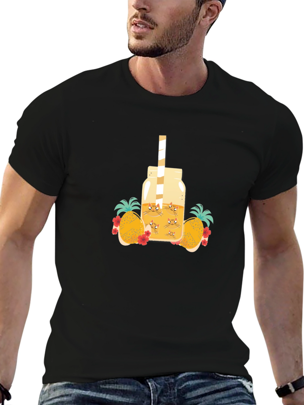 Pineapple Juice Cat T-Shirt