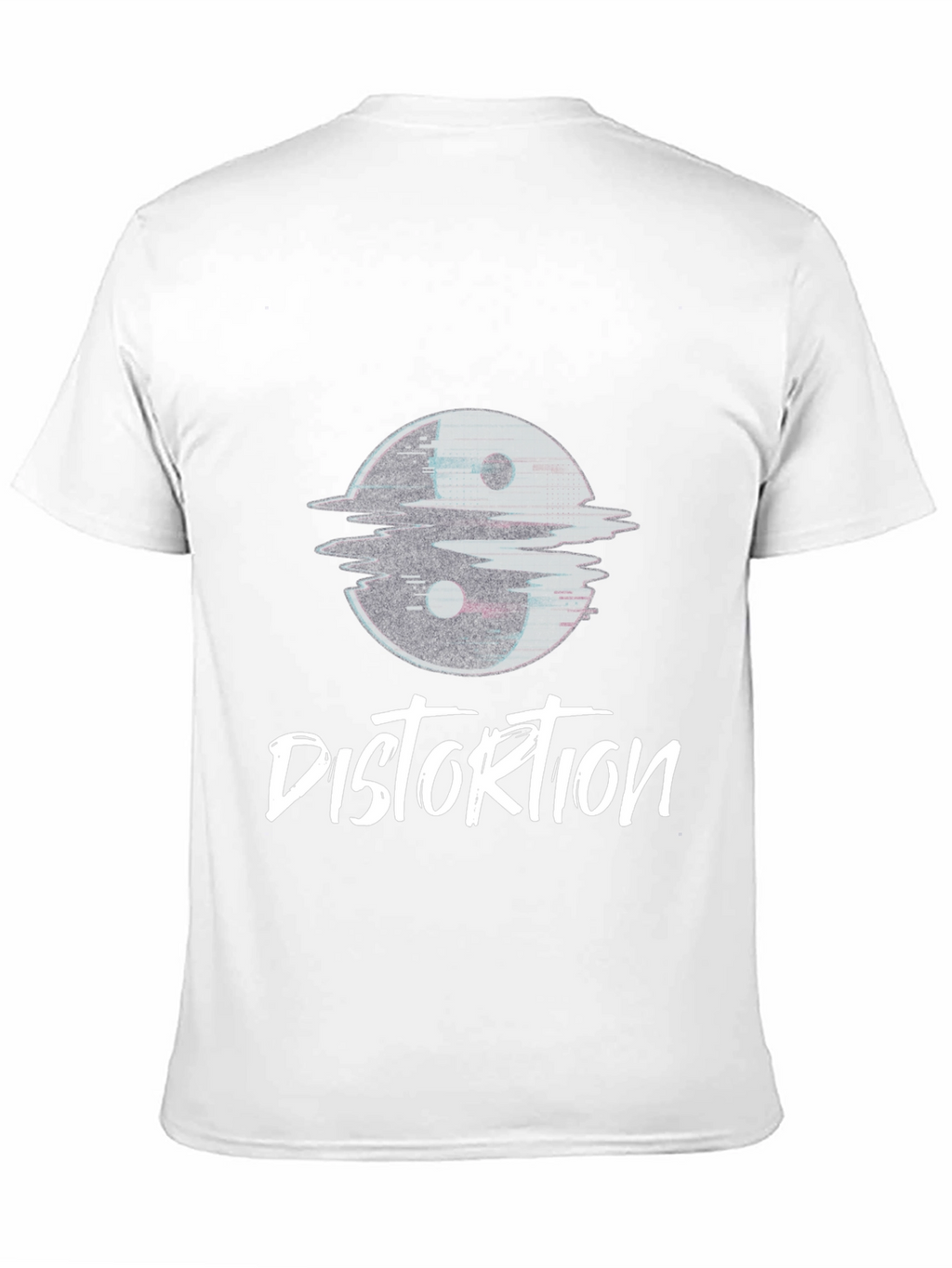 Distortion Graphic Tee - Yin Yang Glitch Design