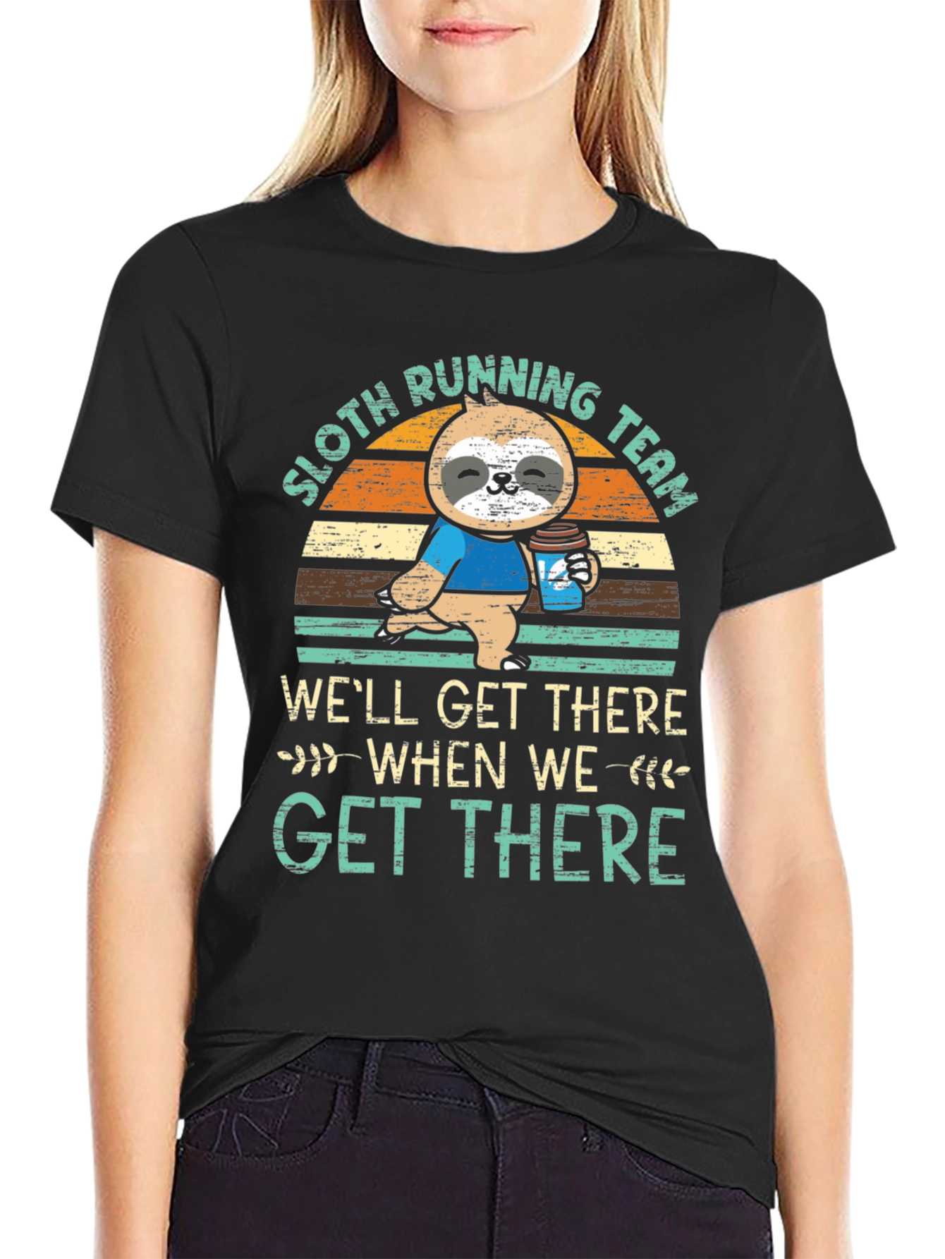 Sloth Running Team Graphic Tee