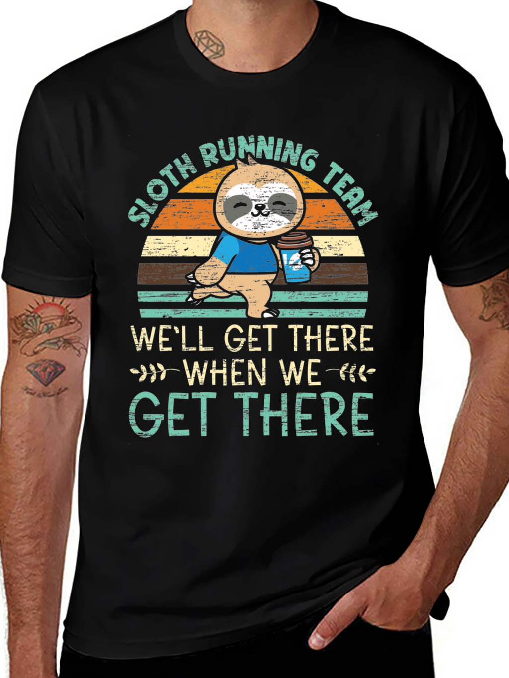 Sloth Running Team Graphic Tee