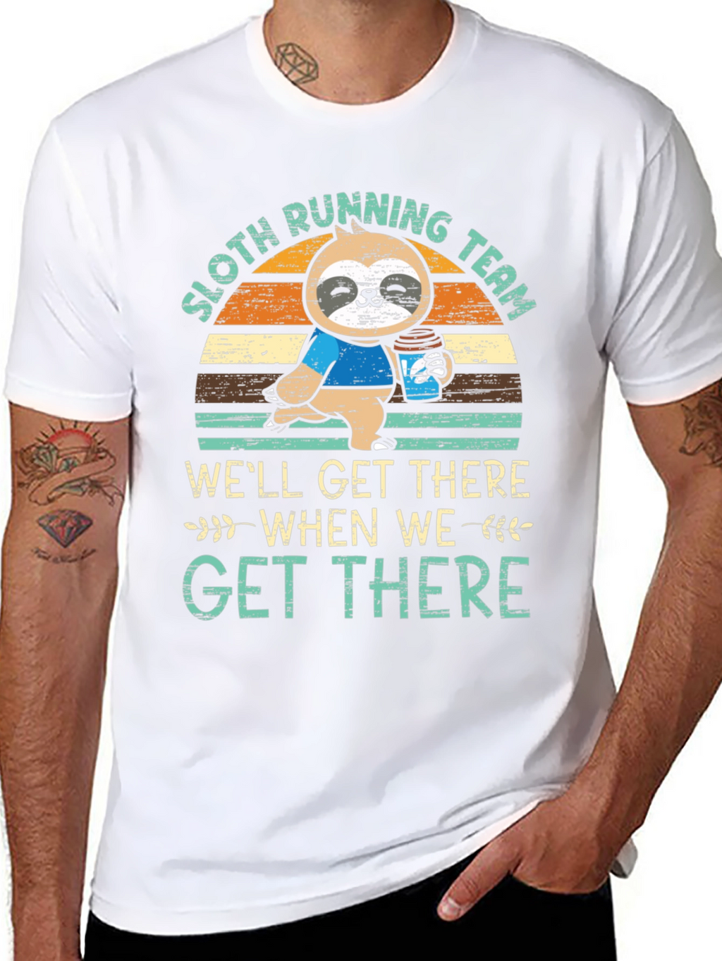 Sloth Running Team Graphic Tee