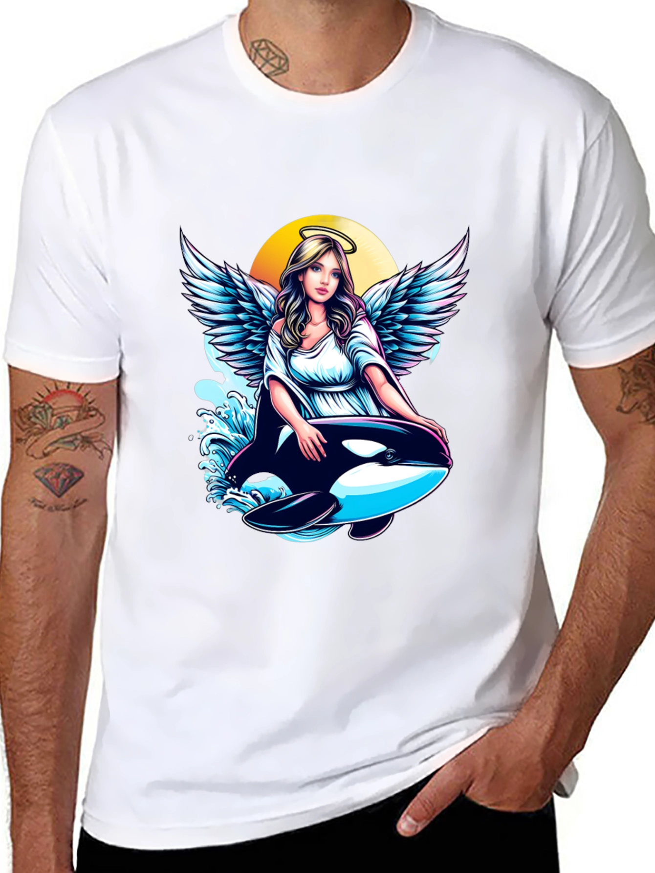 Angel and Orca Graphic Tee