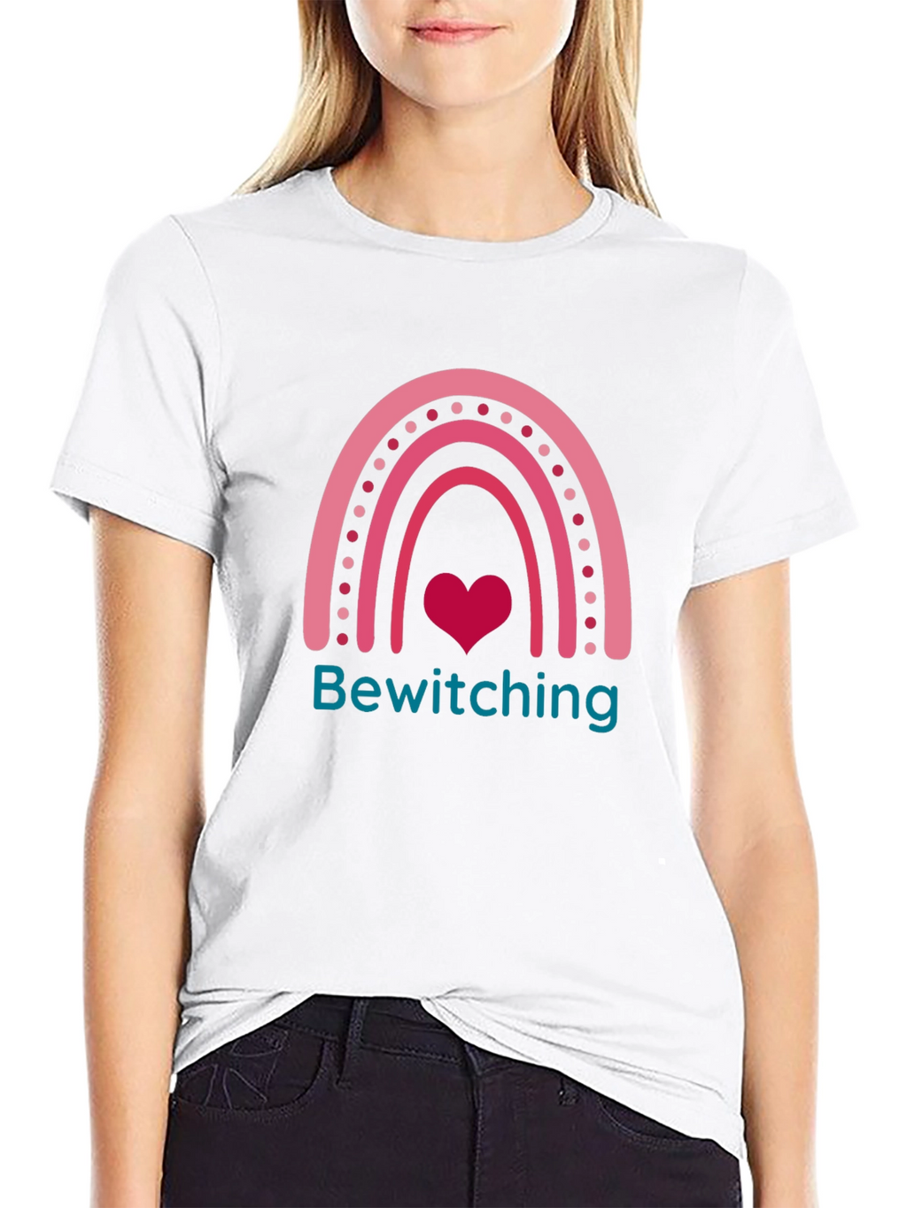 Bewitching Rainbow Heart Graphic T-Shirt