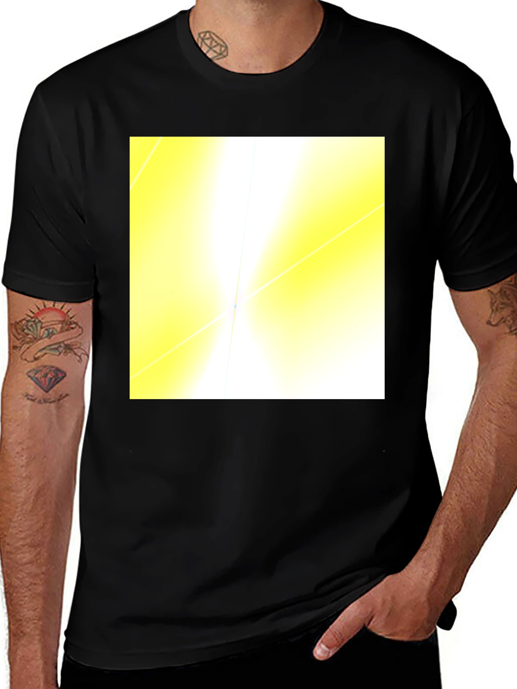 Abstract Light Black T-Shirt