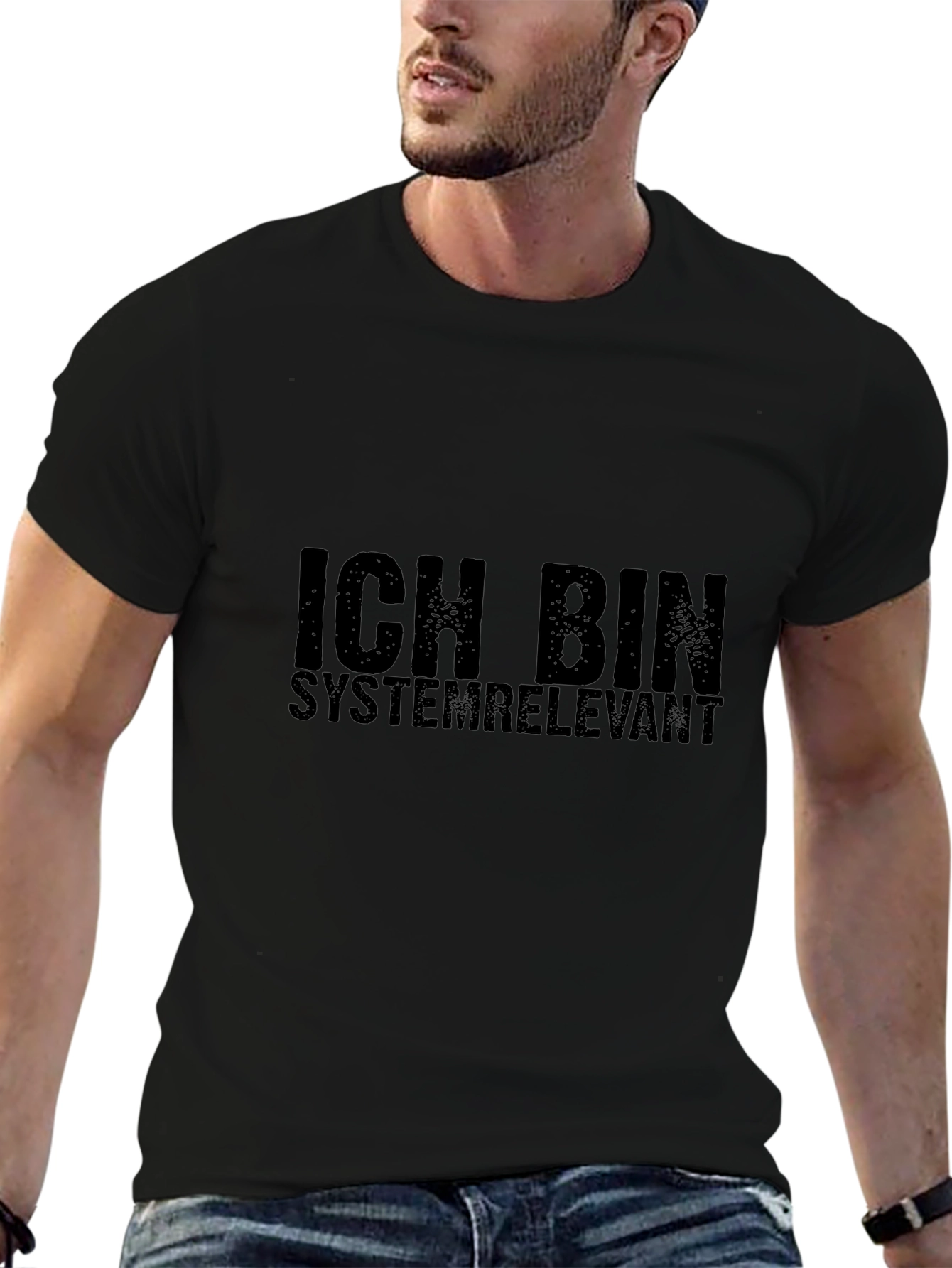 Ich Bin Systemrelevant Black T-Shirt