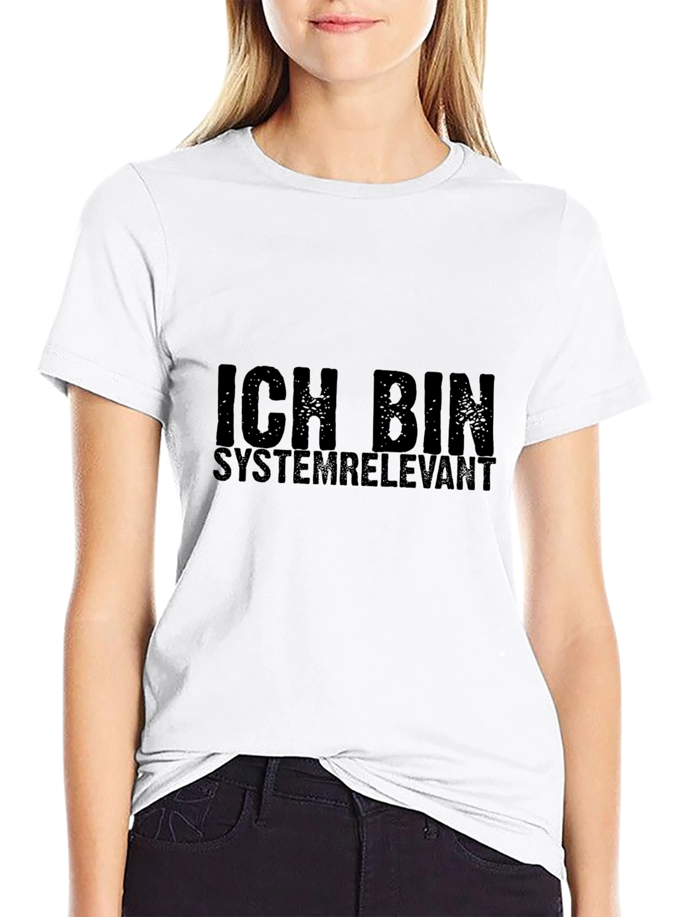 Ich Bin Systemrelevant Black T-Shirt