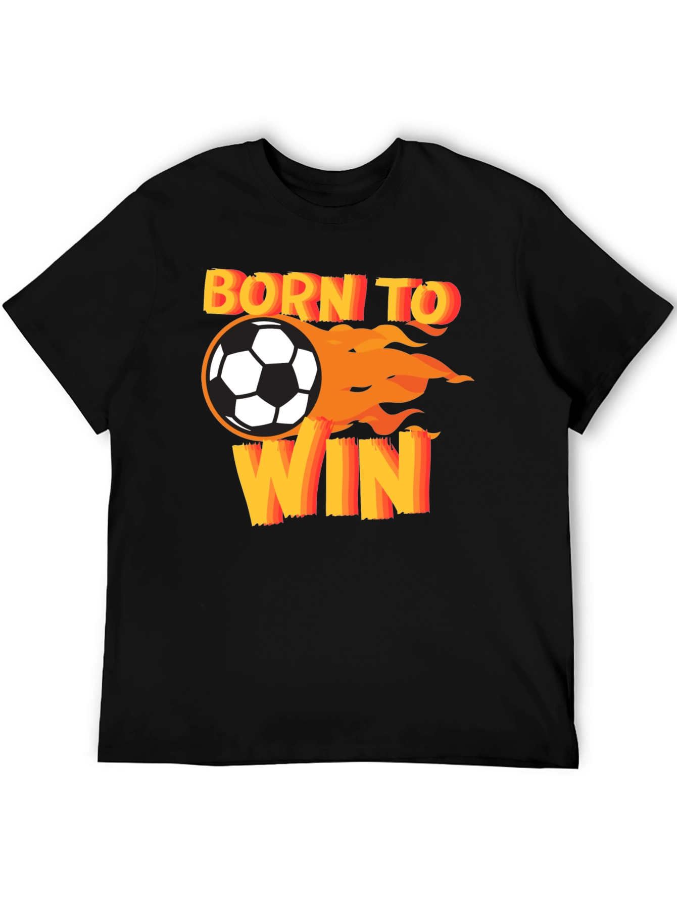 Born To Win Soccer T-Shirt - Black