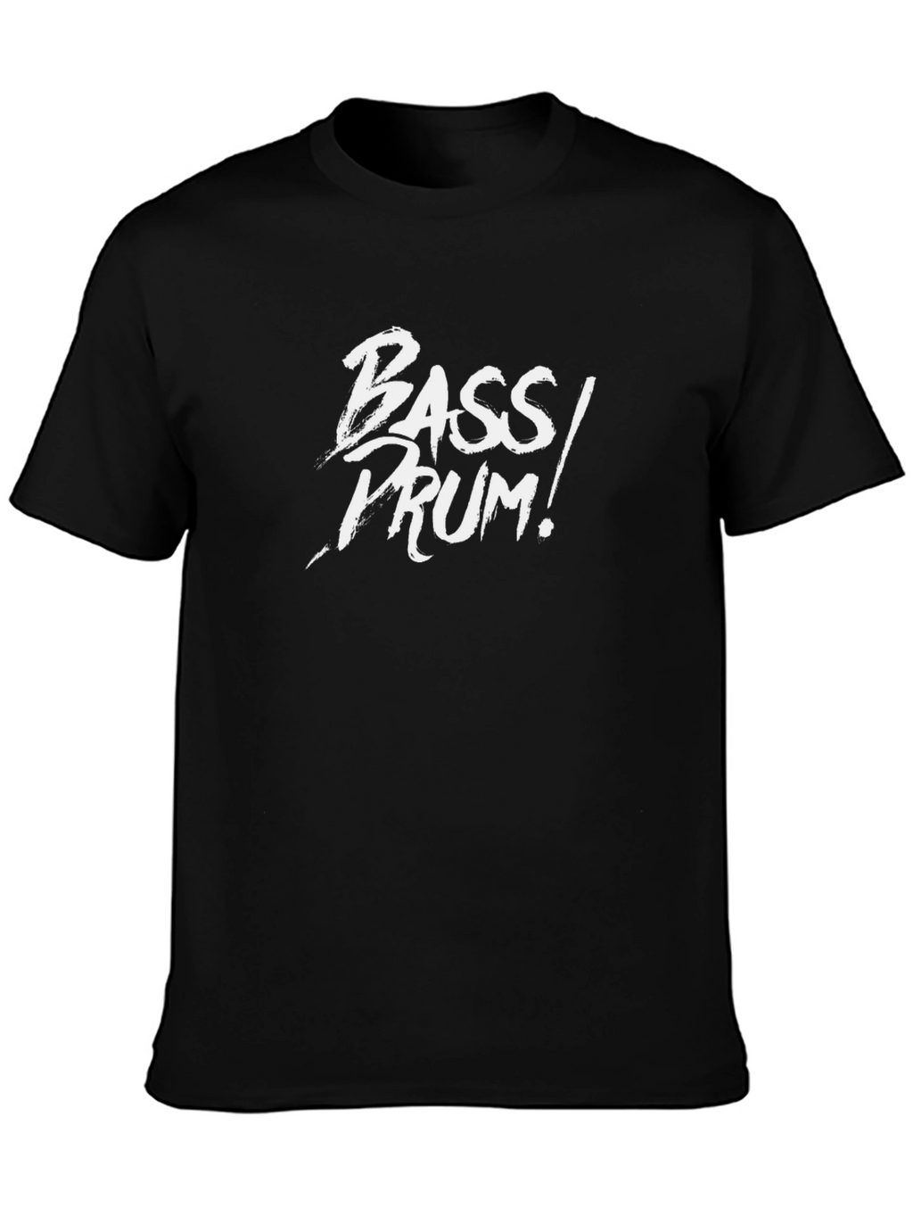 Bass Drum Graphic T-Shirt - Black Cotton Tee