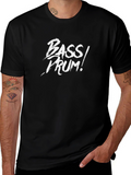 Bass Drum Graphic T-Shirt - Black Cotton Tee
