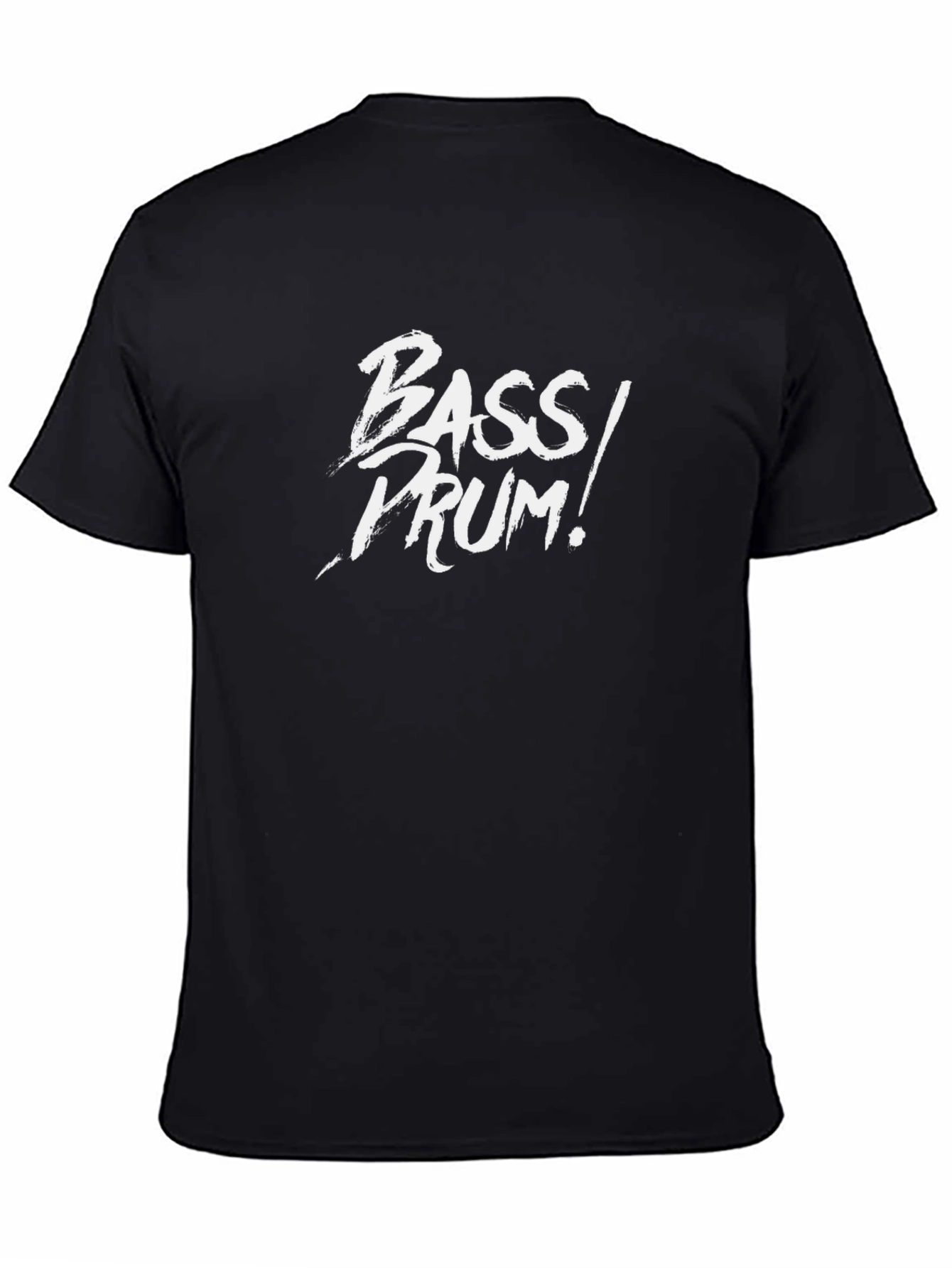 Bass Drum Graphic T-Shirt - Black Cotton Tee
