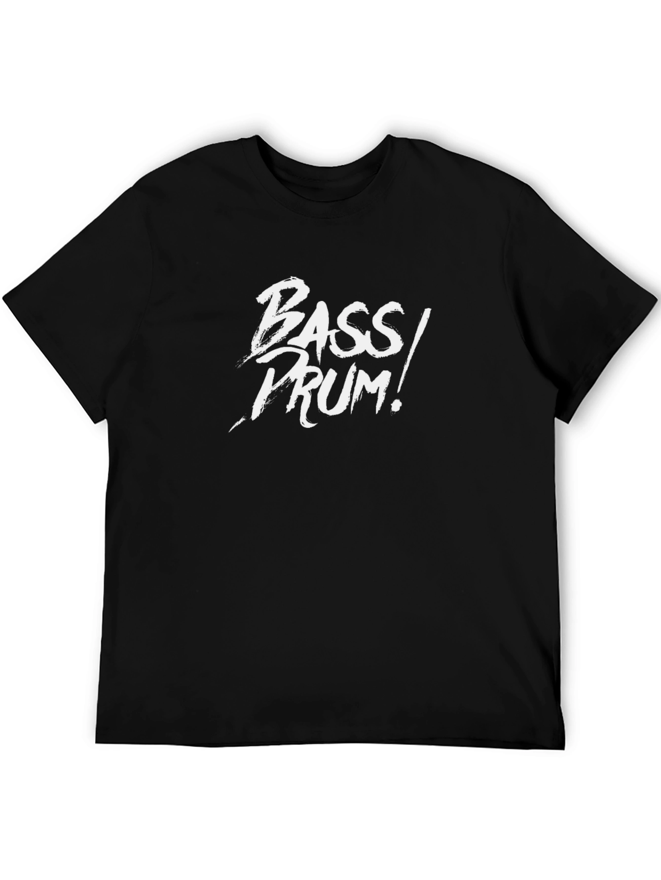 Bass Drum Graphic T-Shirt - Black Cotton Tee