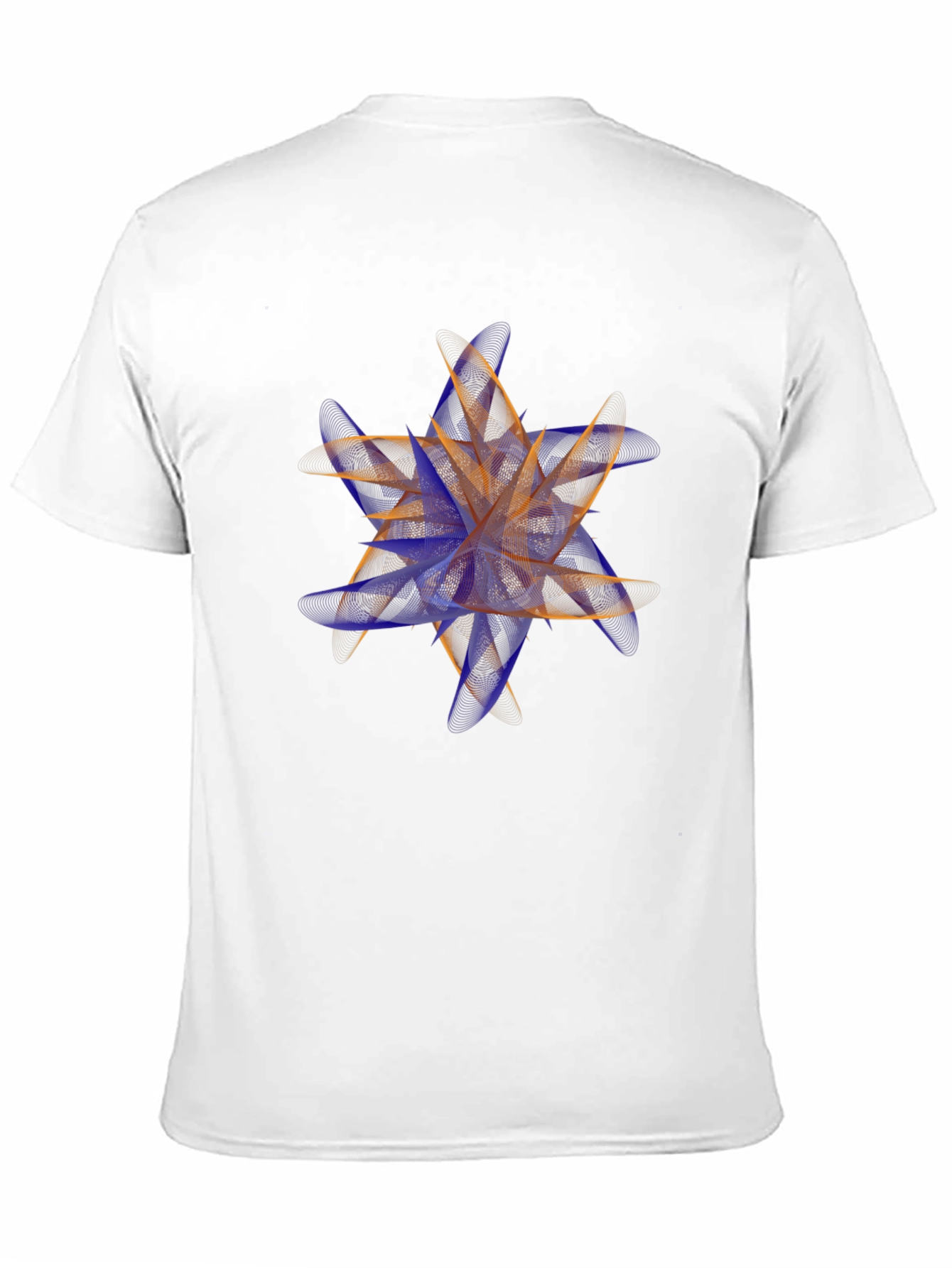 Abstract Floral Print Black T-Shirt