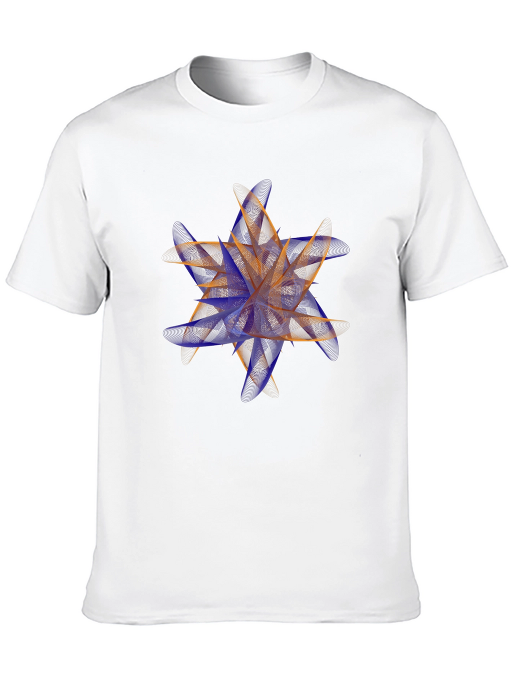Abstract Floral Print Black T-Shirt