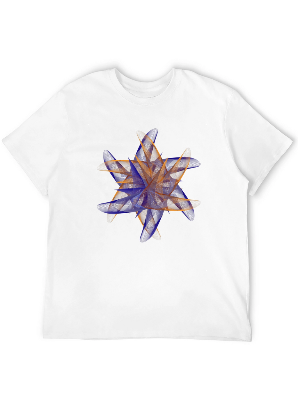 Abstract Floral Print Black T-Shirt