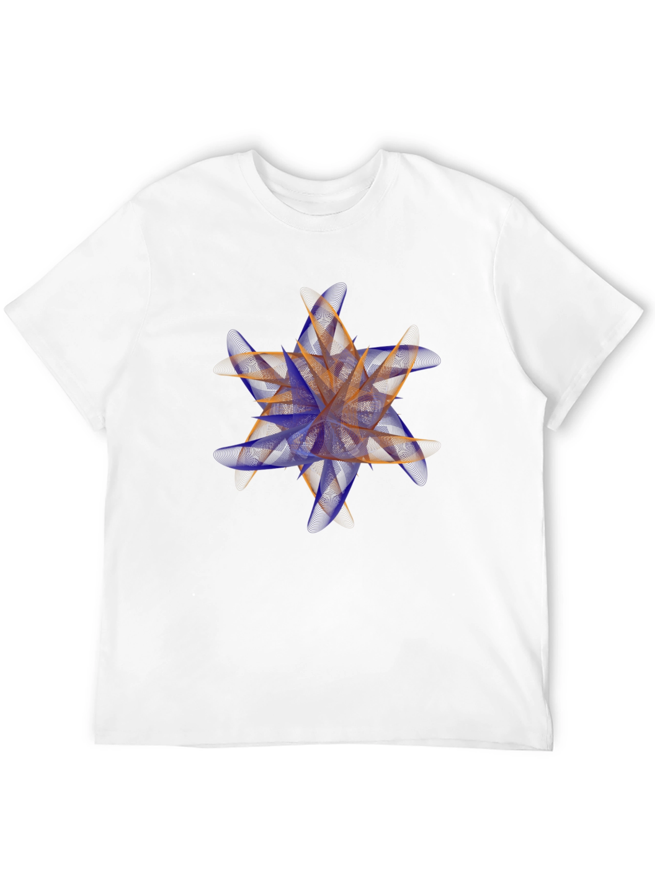 Abstract Floral Print Black T-Shirt