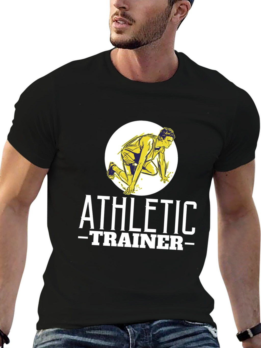 Athletic Trainer Graphic Tee - Black