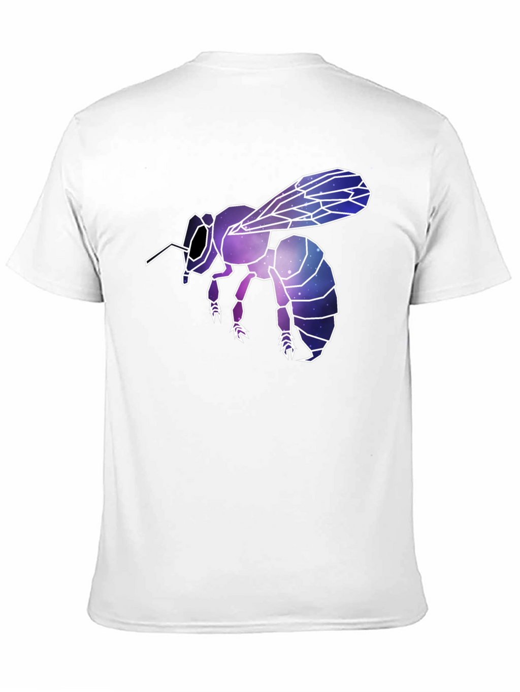 Geometric Galaxy Bee Graphic Tee - Black