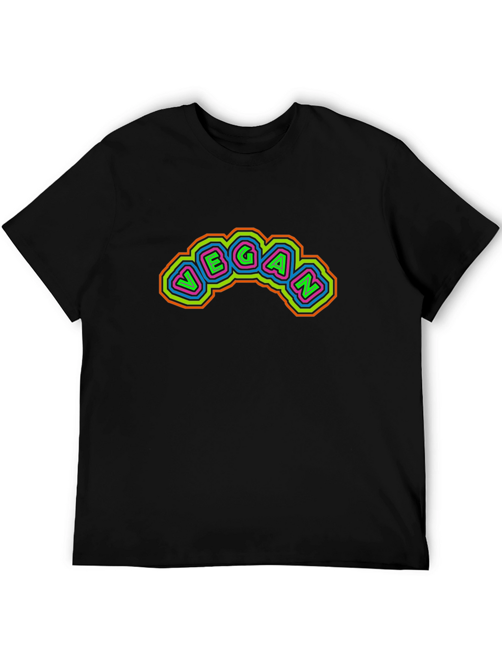 Vegan Neon Style Graphic T-Shirt