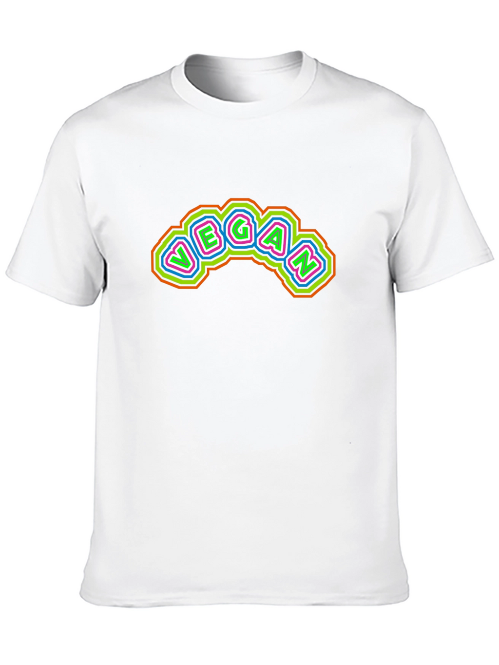 Vegan Neon Style Graphic T-Shirt