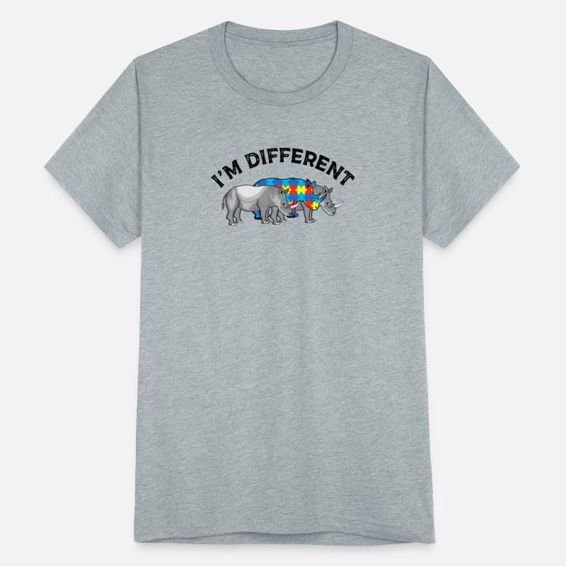 I’m Different Autistic Person Cool Rhino T-Shirt