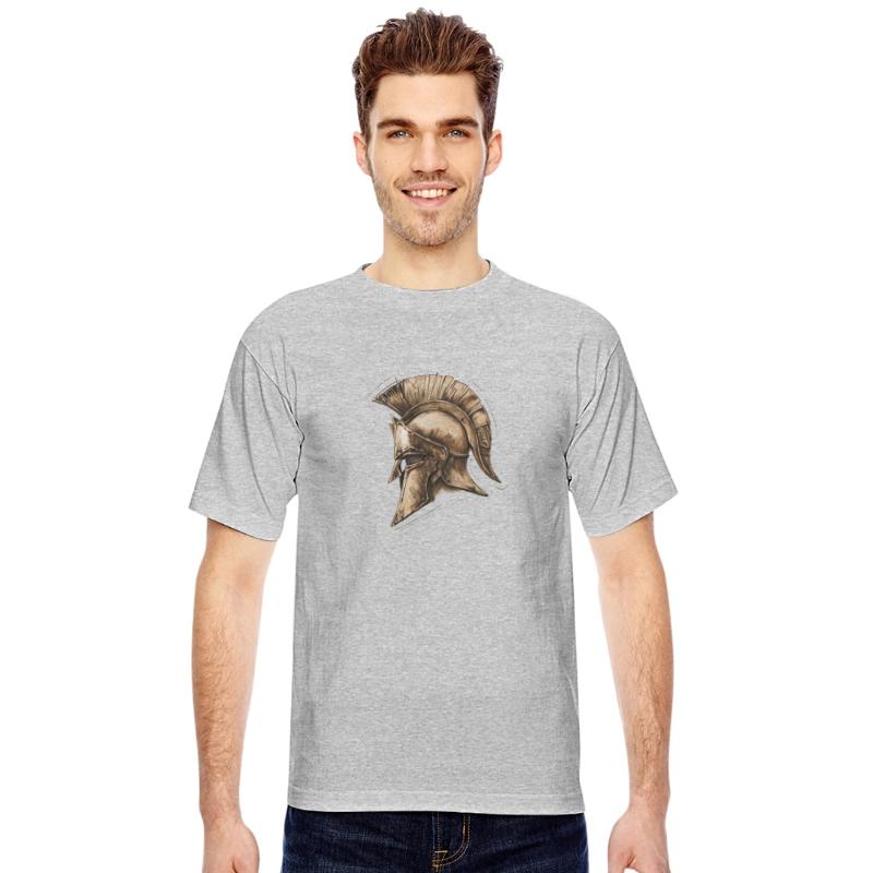 Intricate Hand Drawn Spartan Helmet Illustration