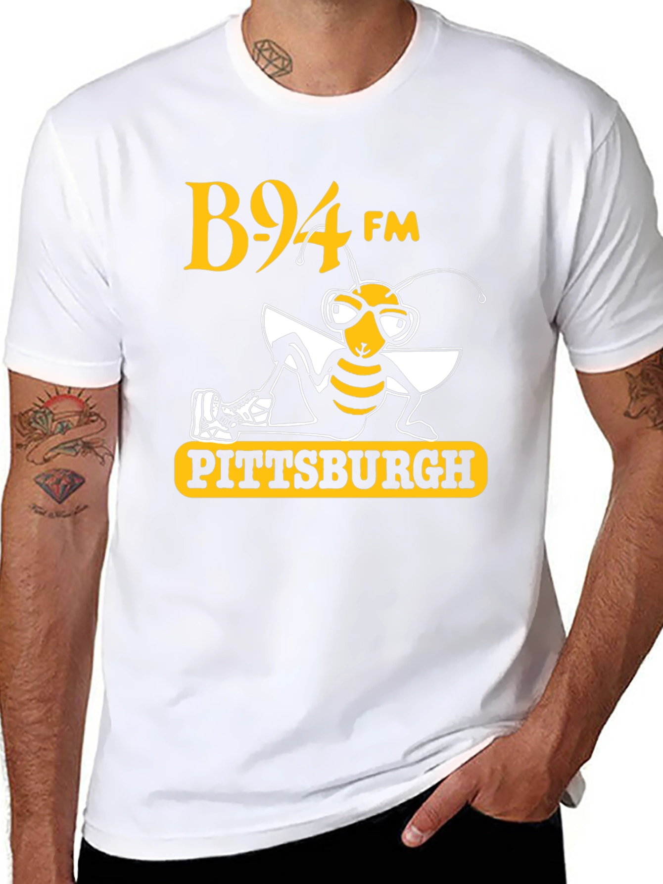 B94 FM Pittsburgh Bee T-Shirt Black