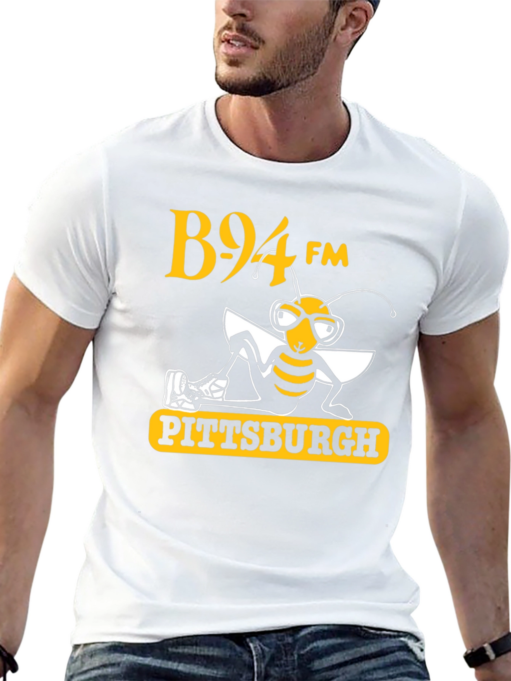 B94 FM Pittsburgh Bee T-Shirt Black