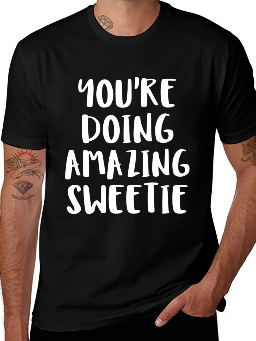 Amazing Sweetie Black Graphic Tee