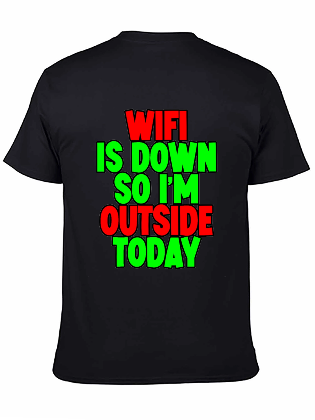 Funny WiFi Down T-Shirt - Outdoor Humor Tee