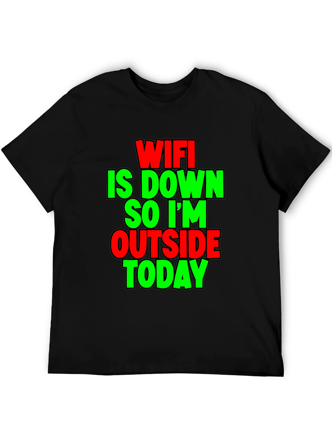 Funny WiFi Down T-Shirt - Outdoor Humor Tee