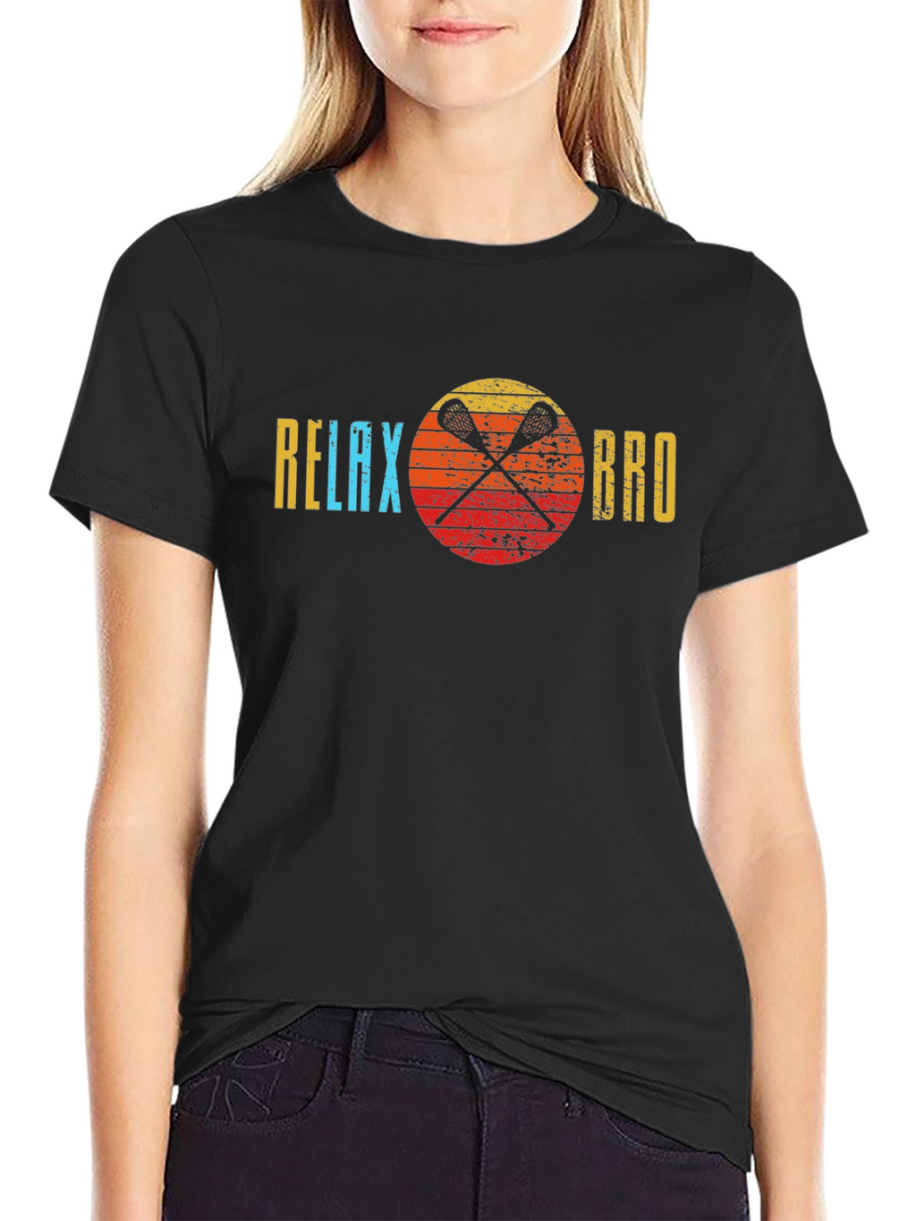 Relax Bro Lacrosse T-Shirt - Sporty Graphic Tee