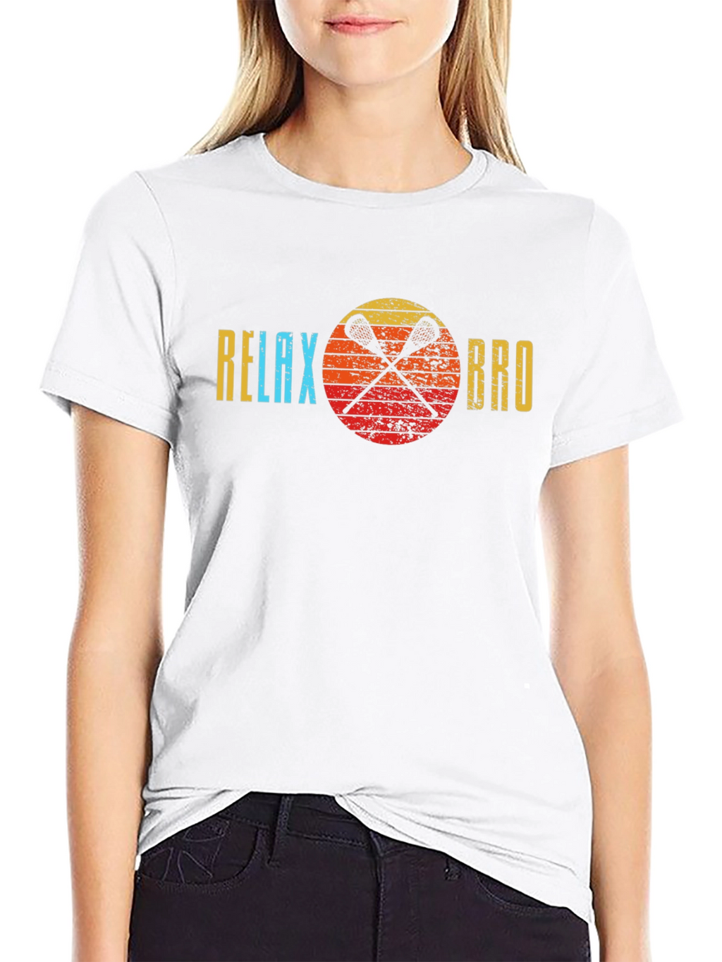 Relax Bro Lacrosse T-Shirt - Sporty Graphic Tee