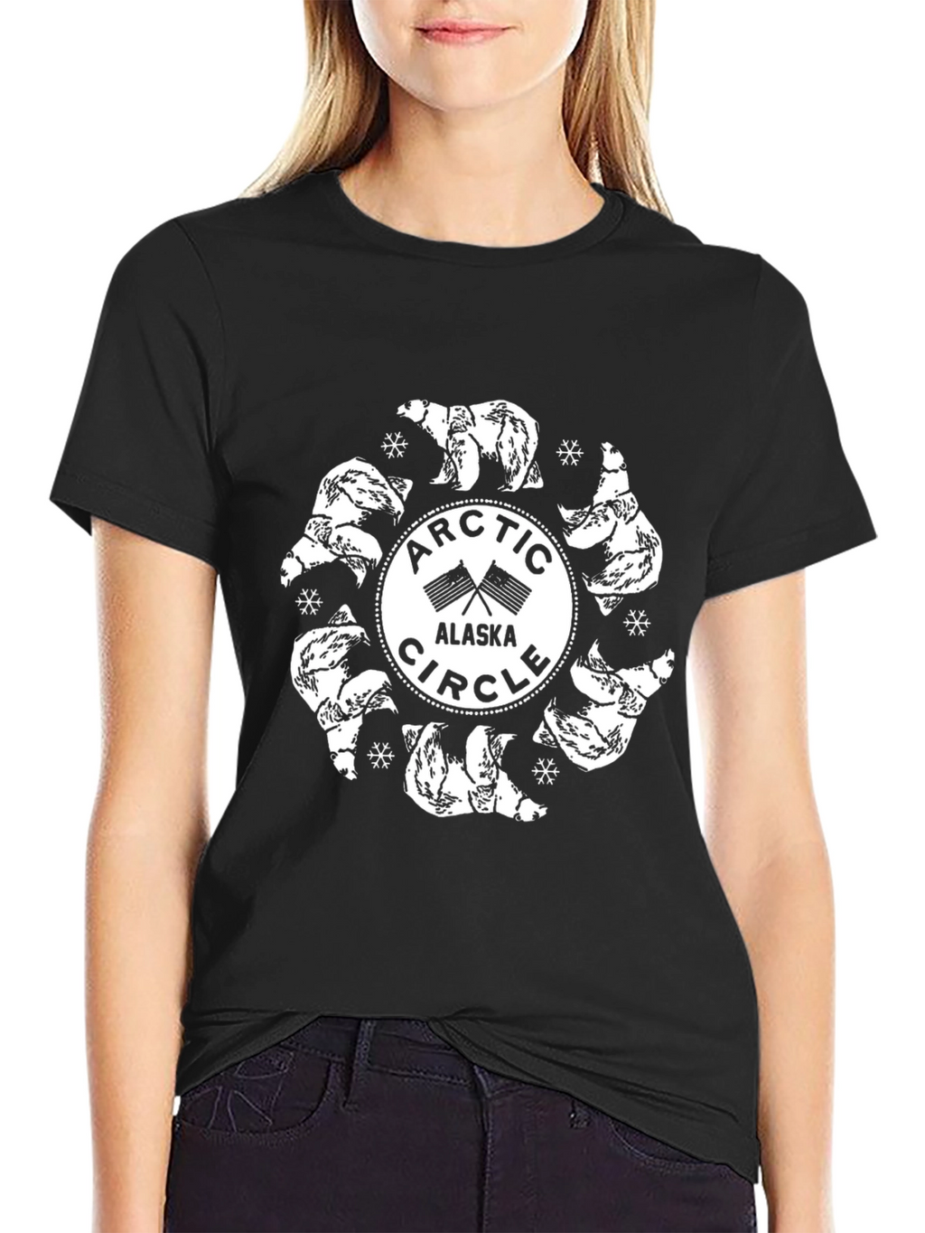 Arctic Circle Alaska Polar Bear Graphic Tee