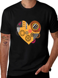 Steampunk Heart Gear T-Shirt - Unique Design