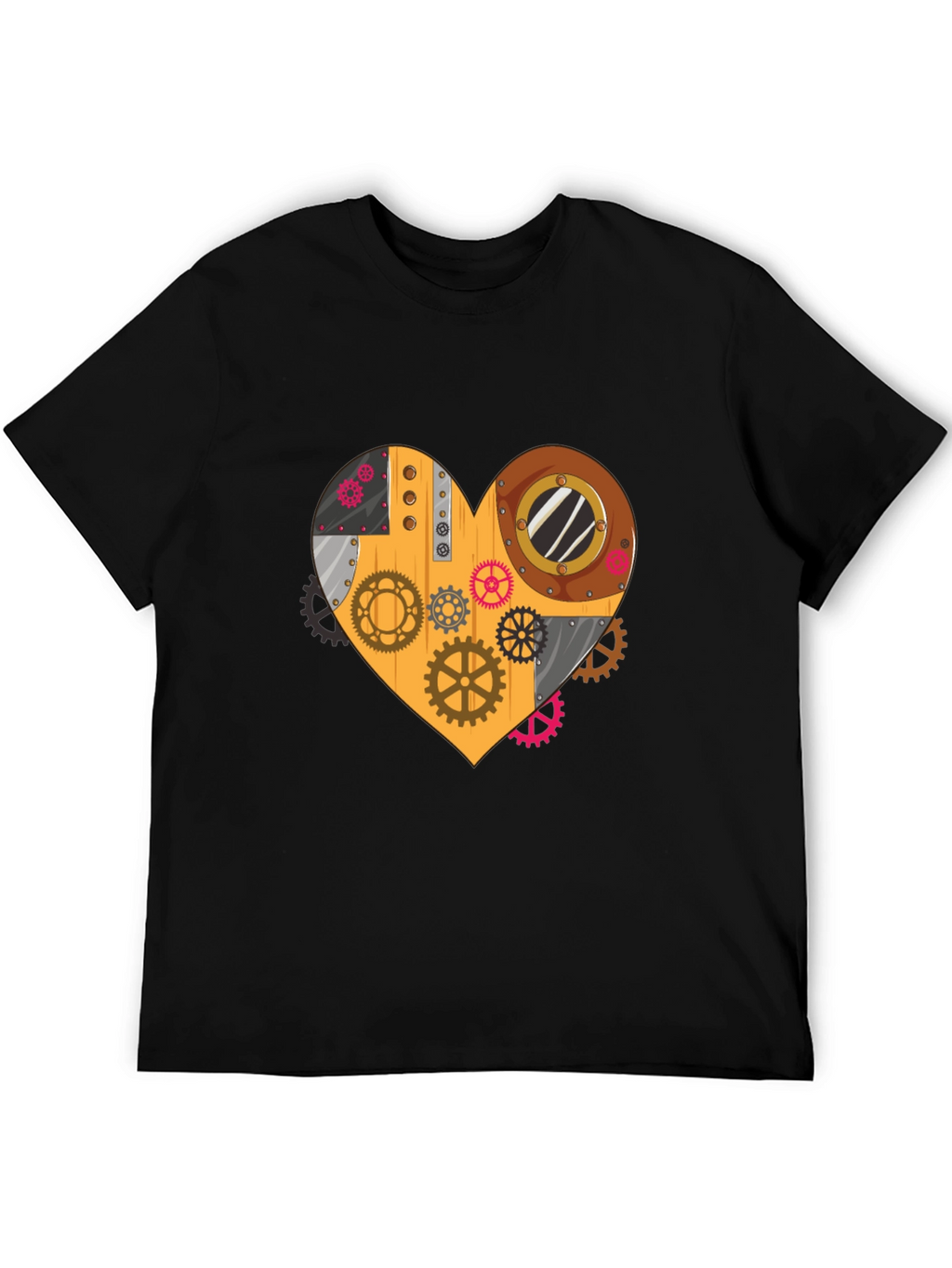 Steampunk Heart Gear T-Shirt - Unique Design