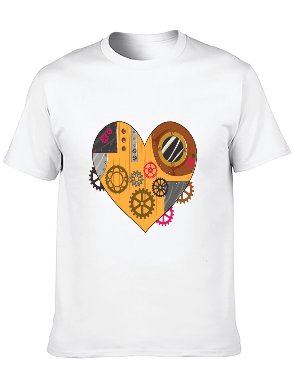 Steampunk Heart Gear T-Shirt - Unique Design