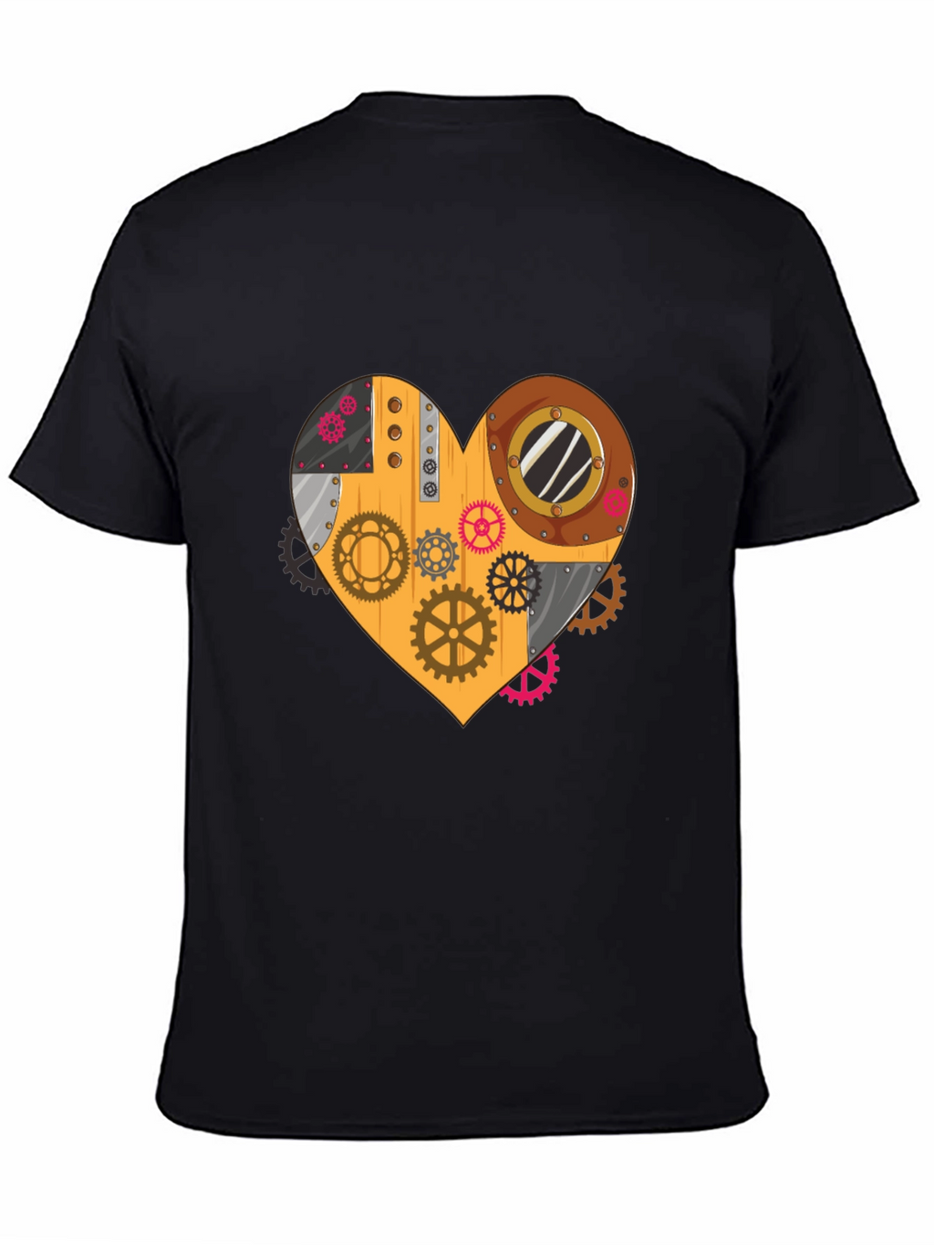 Steampunk Heart Gear T-Shirt - Unique Design