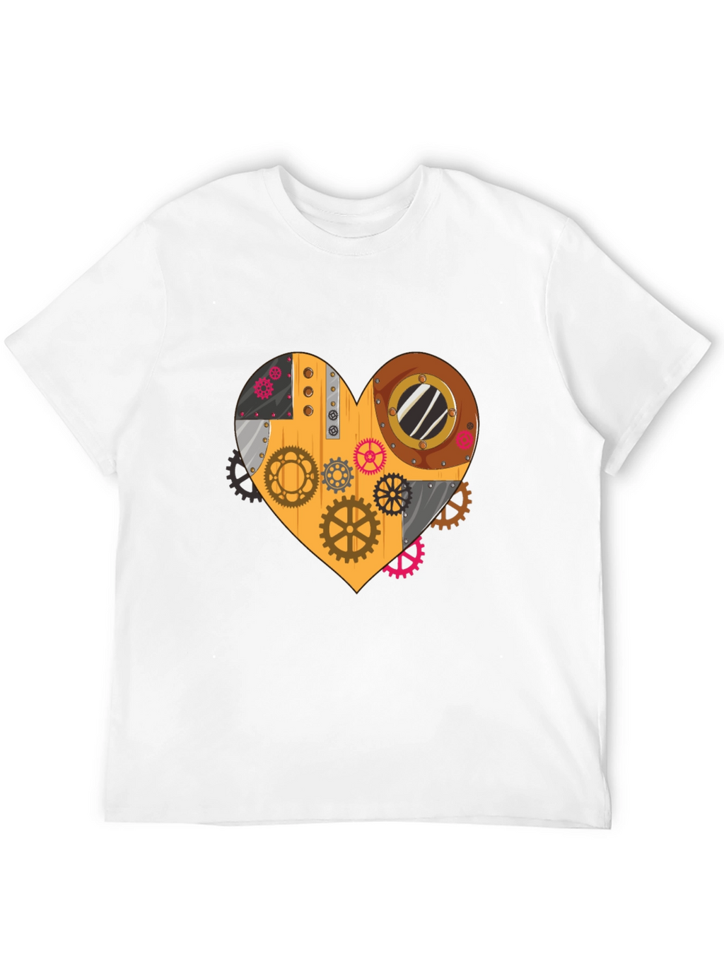 Steampunk Heart Gear T-Shirt - Unique Design