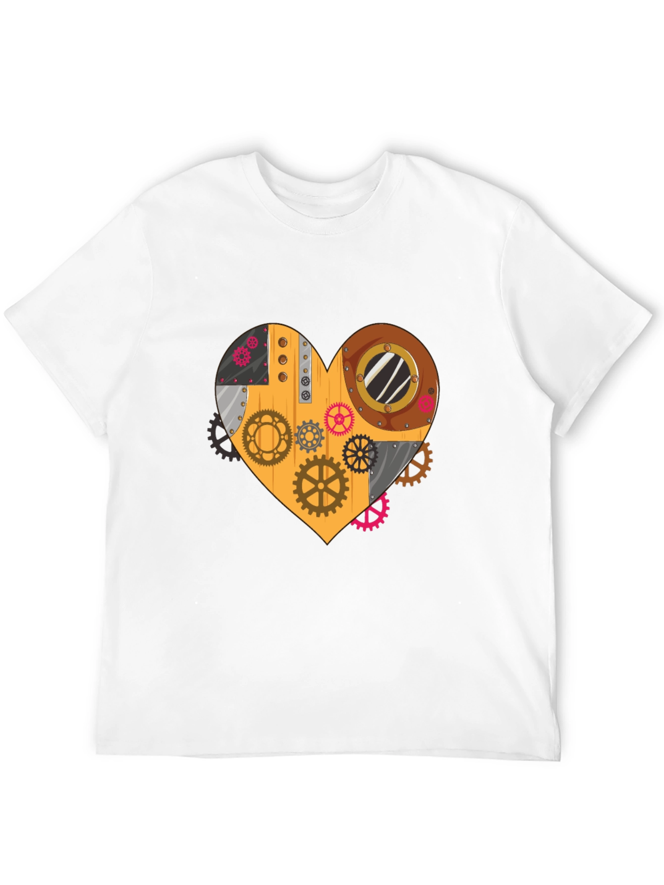 Steampunk Heart Gear T-Shirt - Unique Design