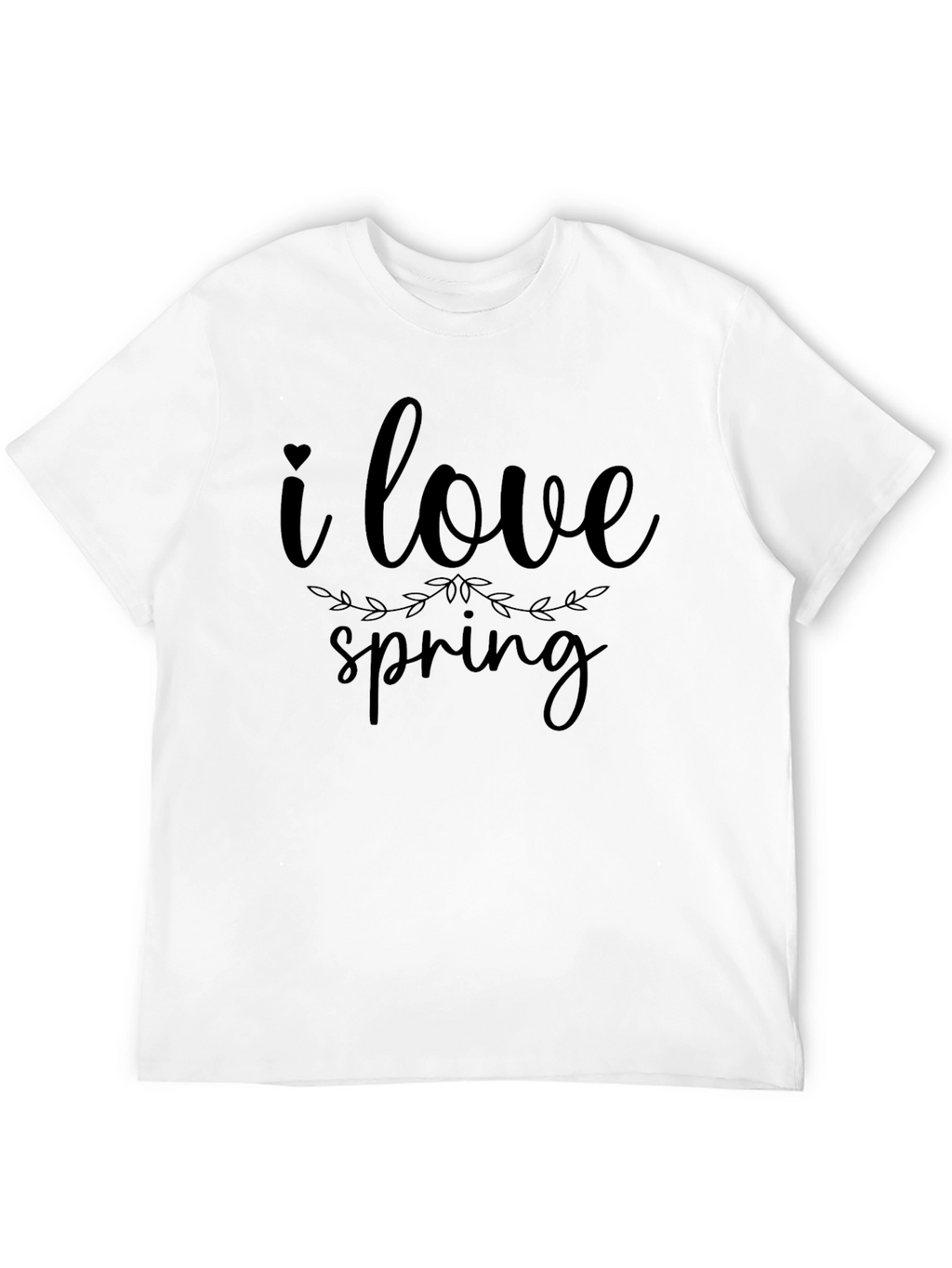 I Love Spring Graphic Tee - Black