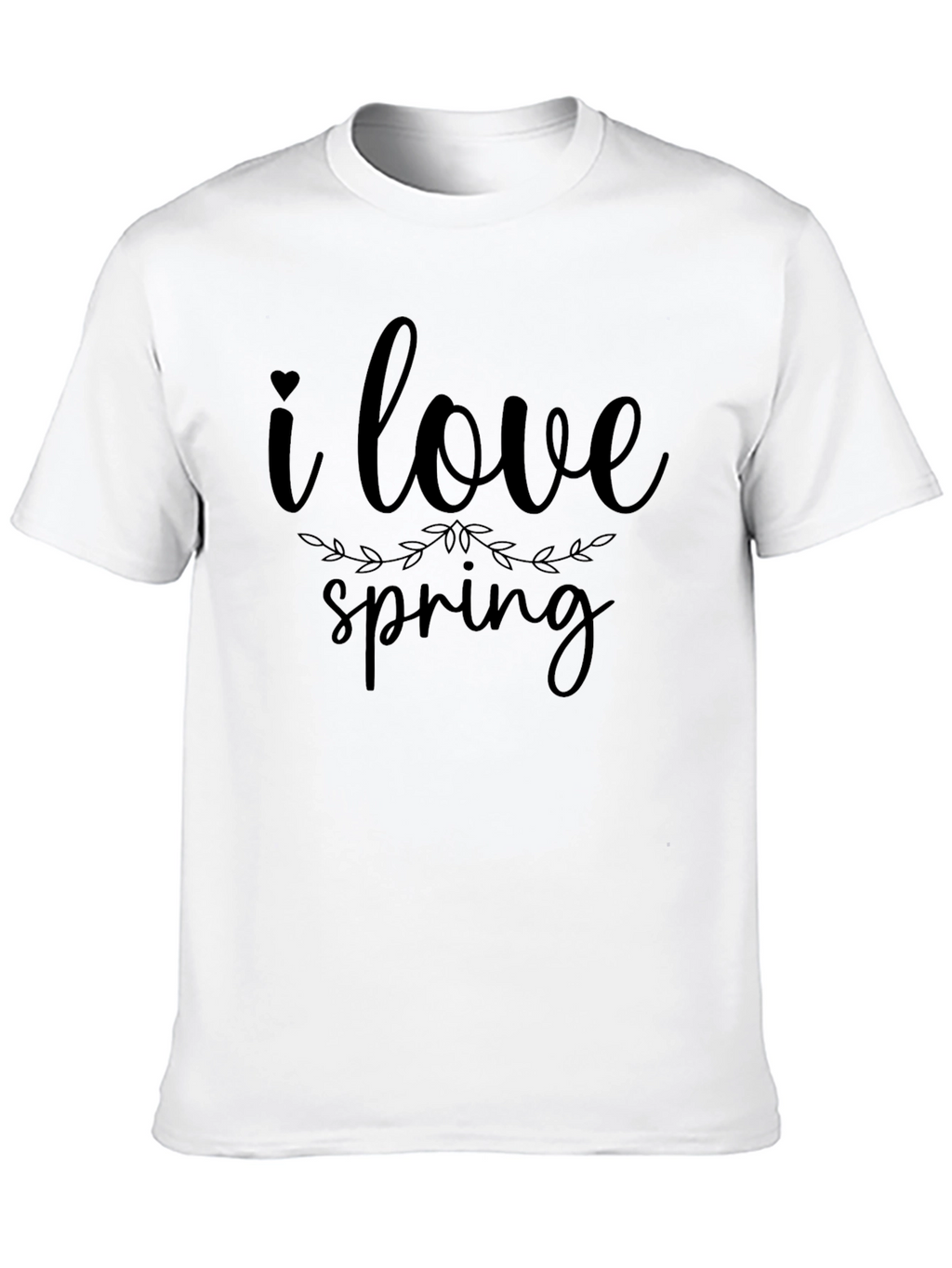 I Love Spring Graphic Tee - Black